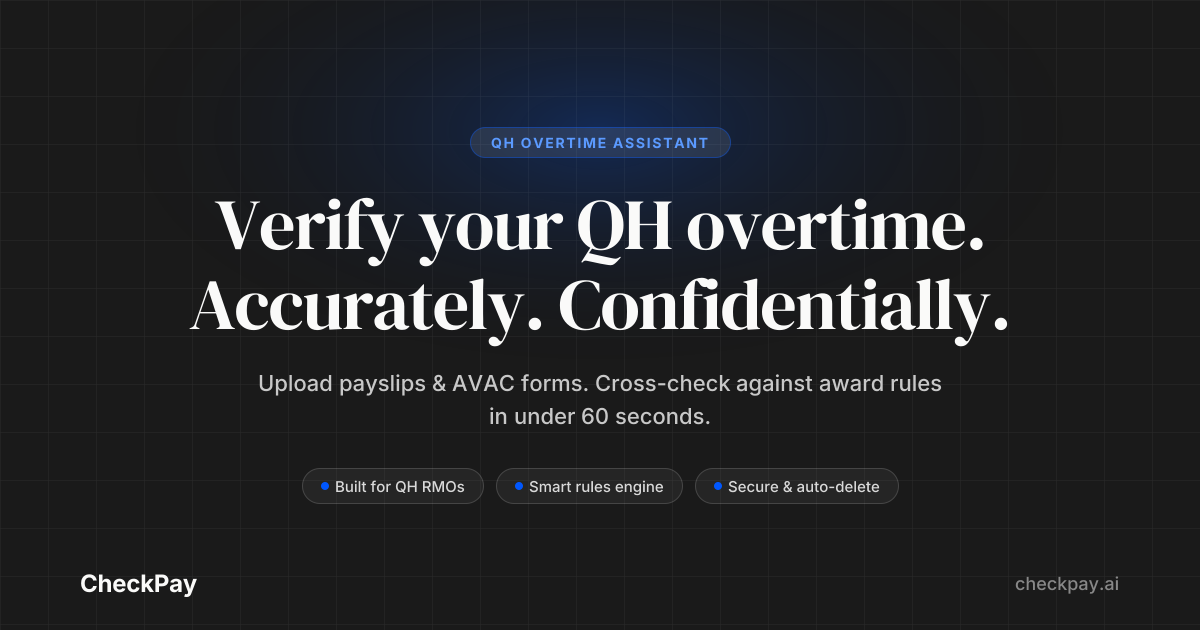 How to Read Your AVAC Form — QH Medical Officers | CheckPay Guides